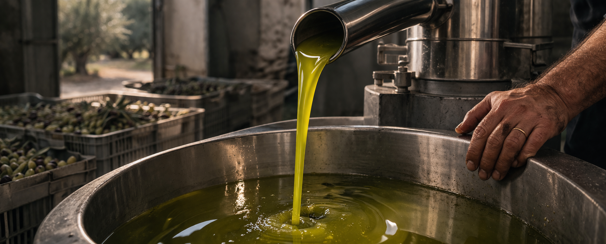 Aceite de oliva MEAM durante el proceso de elaboración